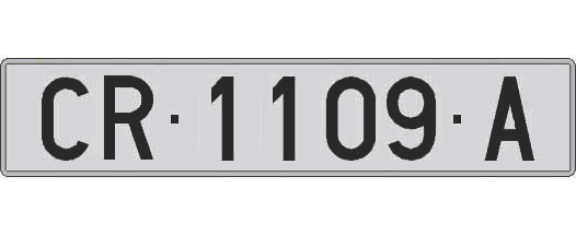 CR1109A matricula larga