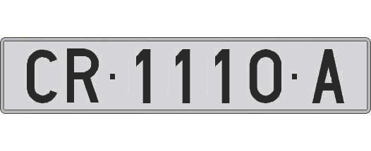 CR1110A matricula larga