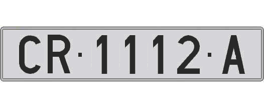 CR1112A matricula larga