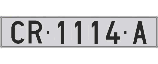 CR1114A matricula larga