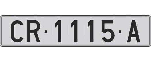 CR1115A matricula larga