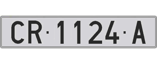 CR1124A matricula larga