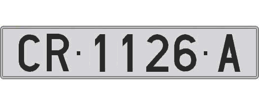 CR1126A matricula larga