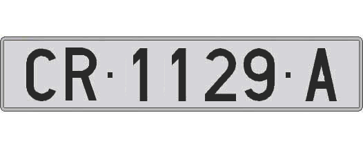 CR1129A matricula larga