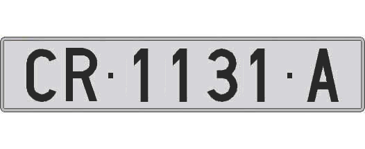 CR1131A matricula larga