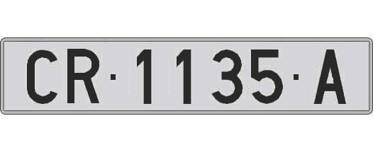 CR1135A matricula larga