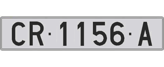 CR1156A matricula larga
