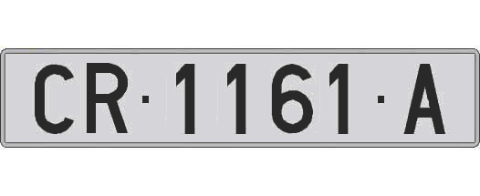 CR1161A matricula larga