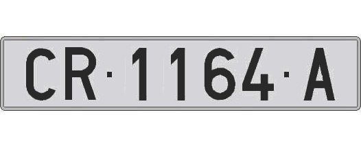 CR1164A matricula larga