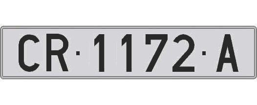 CR1172A matricula larga