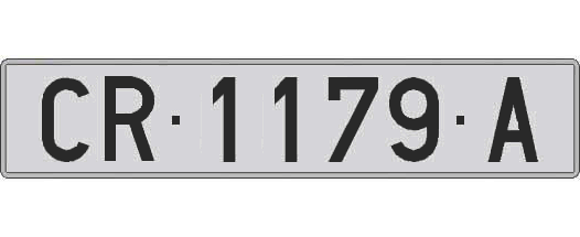 CR1179A matricula larga