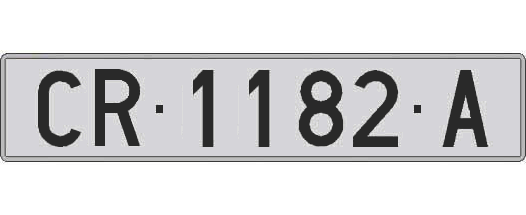 CR1182A matricula larga