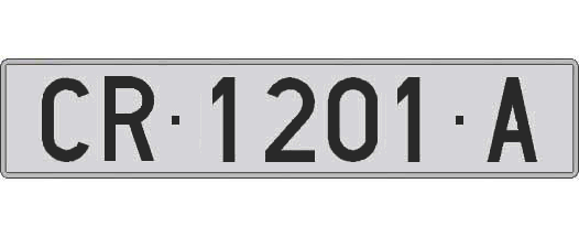 CR1201A matricula larga