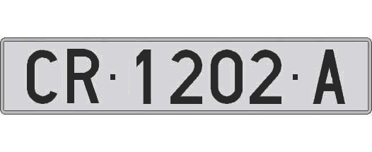 CR1202A matricula larga