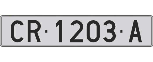 CR1203A matricula larga