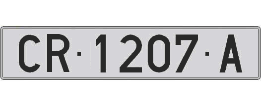 CR1207A matricula larga