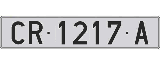 CR1217A matricula larga