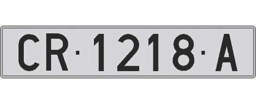 CR1218A matricula larga