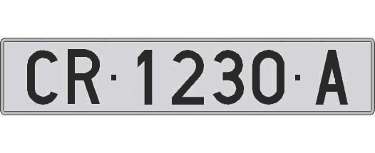 CR1230A matricula larga