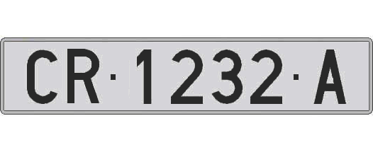 CR1232A matricula larga