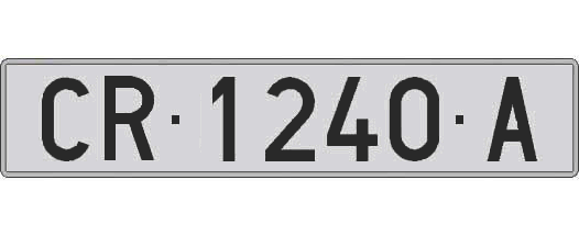 CR1240A matricula larga