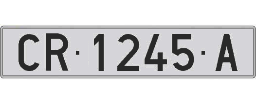 CR1245A matricula larga