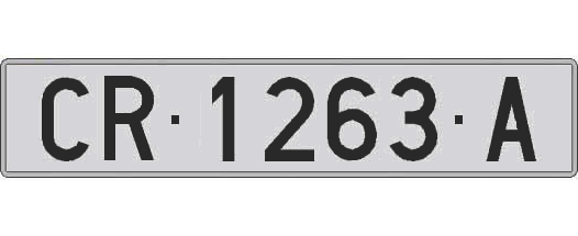CR1263A matricula larga