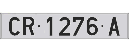 CR1276A matricula larga