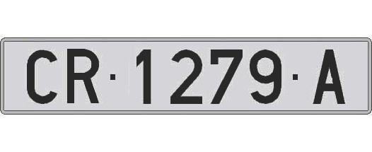 CR1279A matricula larga
