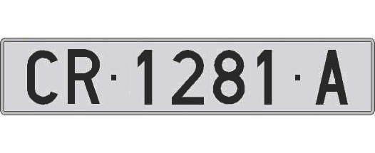 CR1281A matricula larga