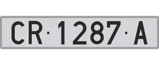 CR1287A matricula larga