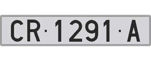 CR1291A matricula larga