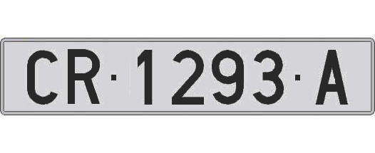 CR1293A matricula larga