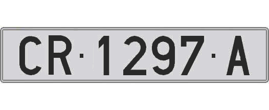 CR1297A matricula larga