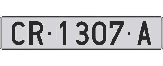 CR1307A matricula larga