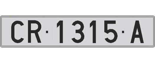 CR1315A matricula larga