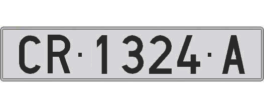CR1324A matricula larga