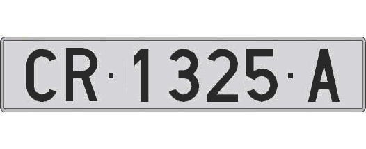 CR1325A matricula larga