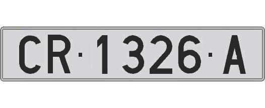 CR1326A matricula larga