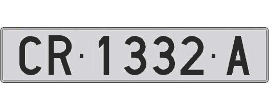CR1332A matricula larga
