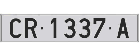 CR1337A matricula larga