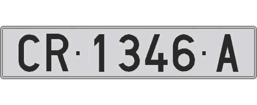 CR1346A matricula larga