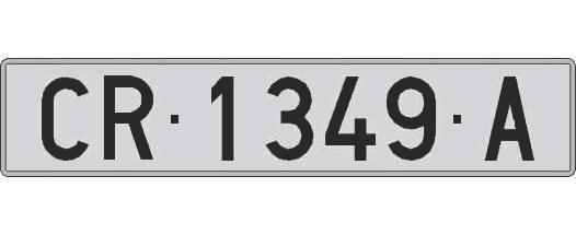CR1349A matricula larga