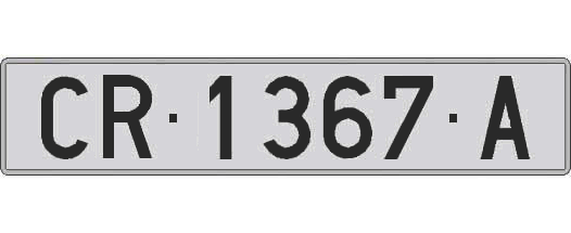 CR1367A matricula larga