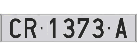 CR1373A matricula larga