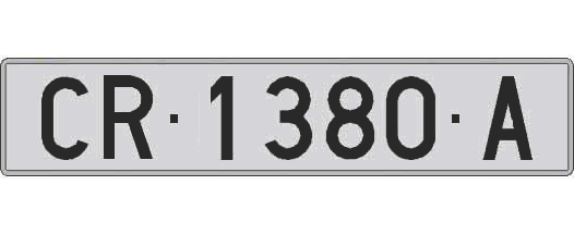 CR1380A matricula larga