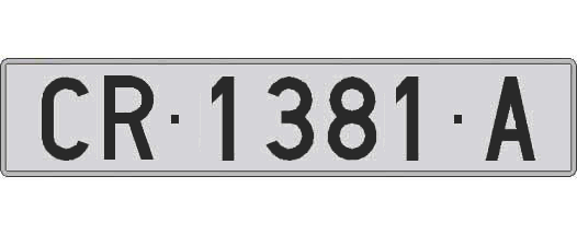 CR1381A matricula larga