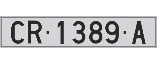 CR1389A matricula larga