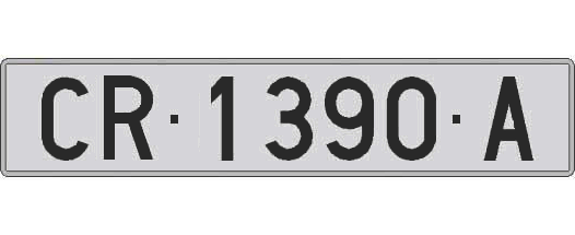 CR1390A matricula larga