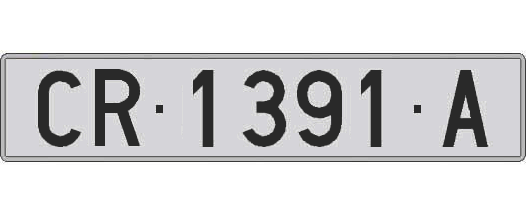 CR1391A matricula larga